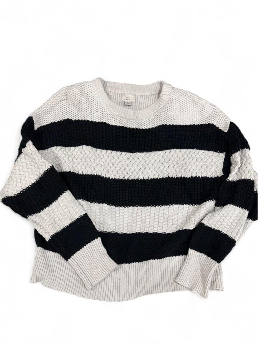 a new day Ribbed Knit Sweater in Cream